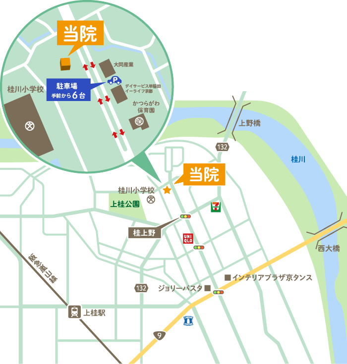 京都市西京区・上桂・リアンどうぶつ病院・地図